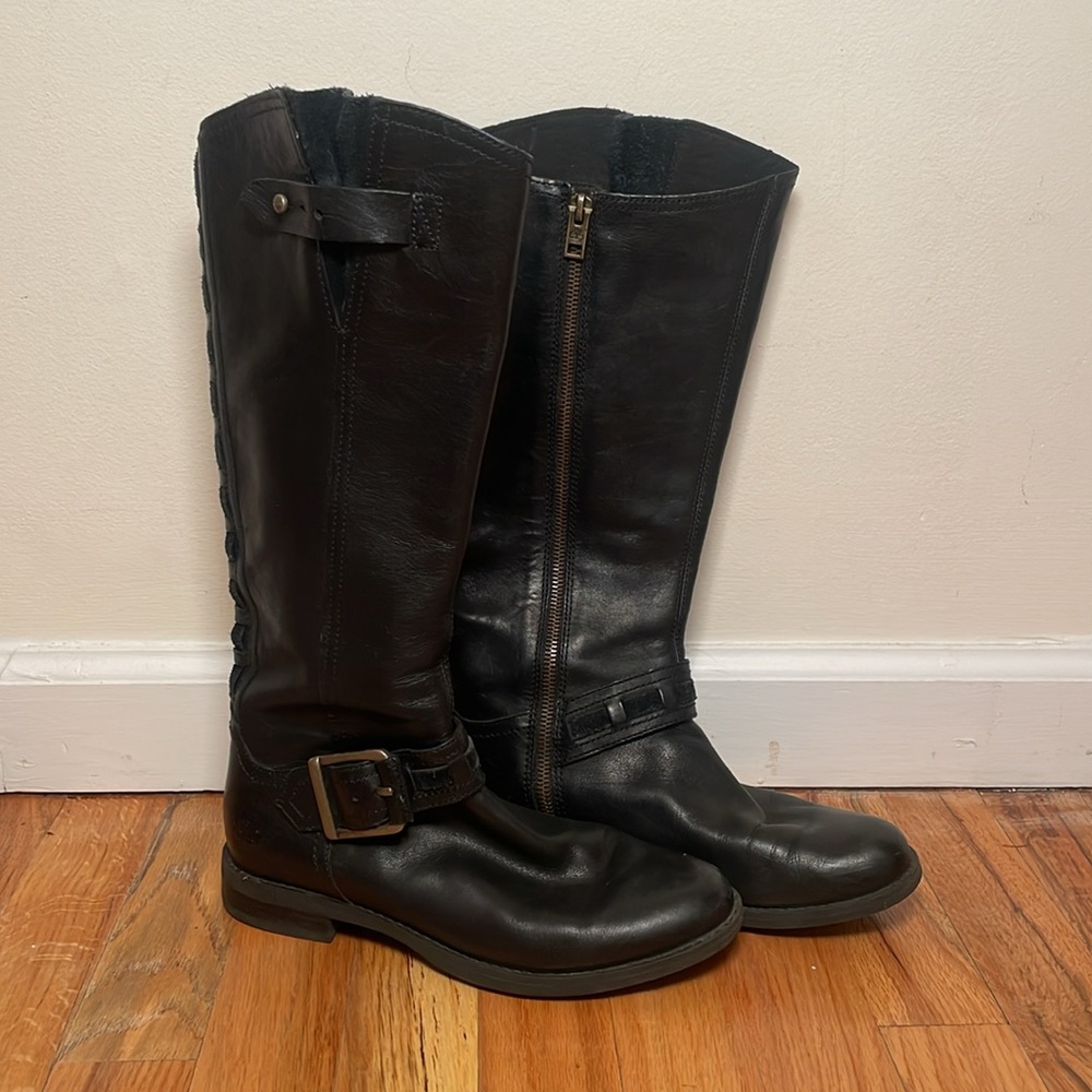 Timberland Tall Black Leather Boots